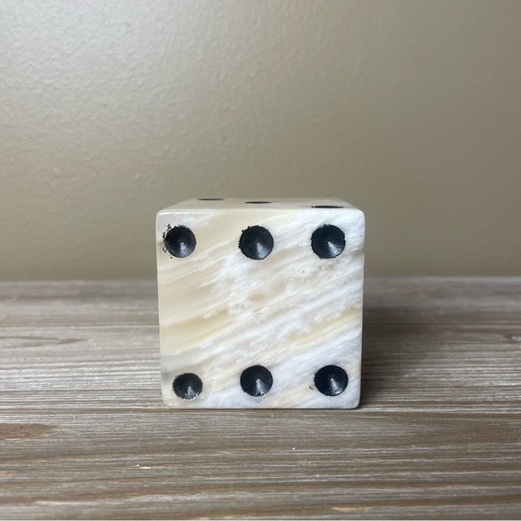 Vintage Genuine Onyx Hand Carved Dice Made In Mexico - Picture 4 of 7